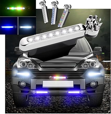 New Wind Powered LED Light Lamp, Suitable for Cars, Motorcycles, Bicycles (White, Bluie, Multicolour)