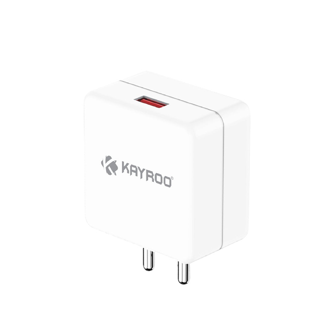 Kayroo TC-305 40W Fast Charger Adapter USB Type-A Dock for Oneplus 12/12R/11/11 Series, Samsunng M Series,Motorola, Samsung, Mi, Redmi, Xiaomi, Oppo, Vivo, Infinix