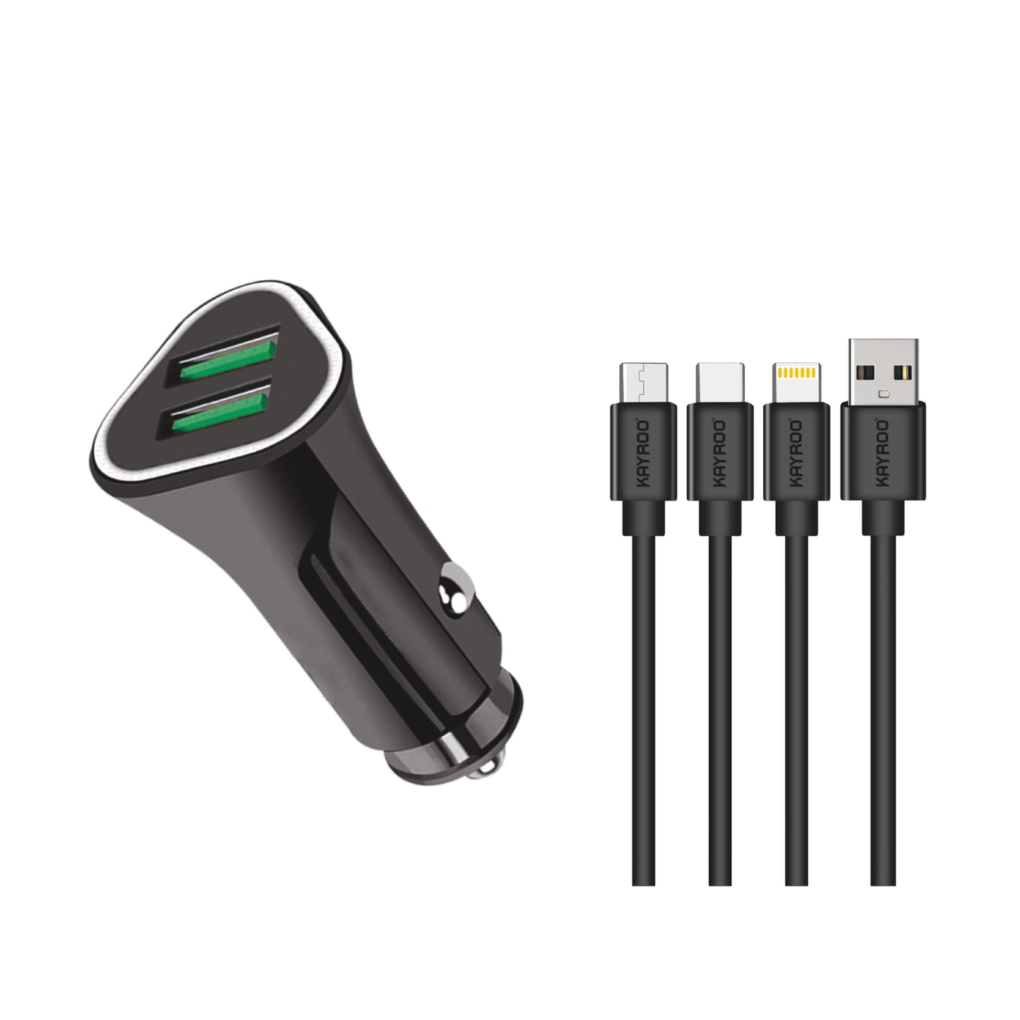 CC-35 MULTY USB CAR CHARGER 3IN1 (BLK)