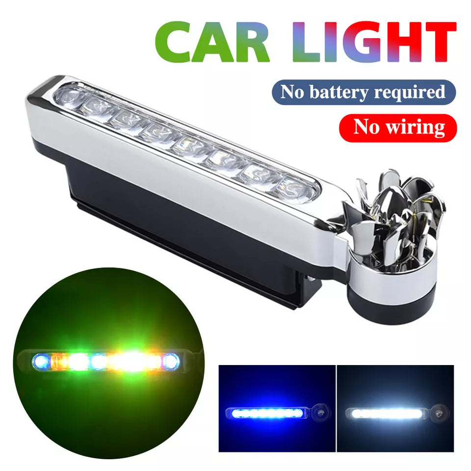 New Wind Powered LED Light Lamp, Suitable for Cars, Motorcycles, Bicycles (White, Bluie, Multicolour)